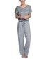 Женская пижама Hanes Womens Relaxed Butter-Knit Short Sleeve Pajama Set