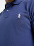 Polo Ralph Lauren icon logo slim fit pique polo in mid blue