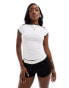 ASOS DESIGN slash neck t shirt with contrast binding in white