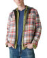 Men's Plaid Zip-Front Hooded Overshirt