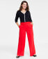 Women's Double-Weave Wide-Leg Pants, Regular and Short Length, Created for Macy's