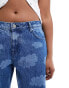 Dr Denim Hill low waist relaxed fit wide straight leg jeans in stream mid retro laser cloud wash