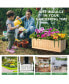 Rectangle Wood Flower Planter Box Portable Raised Vegetable Patio