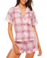 Women's Lucero Short Sleeve Top & Shorts Pajama Set