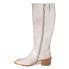 Diba True Fig Garden Knee High Pull On Round Toe Womens Off White Casual Boots