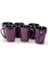 Mulberry 14 Ounce Stoneware Mugs, Set of 6