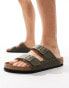 Birkenstock Arizona sandals in khaki oiled leather