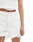 Cotton On high rise stretch denim shorts in white