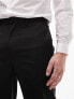 Topman wool mix slim suit trouser in black