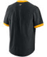 Men's Black, Gold-Tone Pittsburgh Pirates Authentic Collection Short Sleeve Hot Pullover Jacket