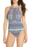 Tommy Bahama Women's 173011 Riviera Tiles Reversible One-Piece Swimsuit Size 6