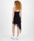 Juniors' Tiered Asymmetric Mini Dress