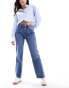 Mango straight leg jeans in dark blue