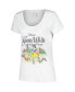 Women's White Snow White and the Seven Dwarfs Forest Friends Scoop Neck T-shirt