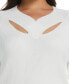 Plus Size Cutout Neck Sweater