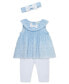 Костюм Little Me Chambray Eyelet Girl