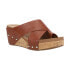 Corkys Tidbit Studded Wedge Womens Brown Casual Sandals 41-0330-BOUR