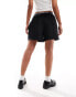 COLLUSION jersey velour boxer short in black