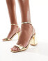 RAID Wink 2 block heeled sandals in gold