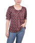 Petite Printed Balloon Sleeve Top