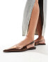 ASOS DESIGN Leash slingback ballet in copper