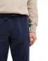 ASOS DESIGN pull on trouser in washed navy