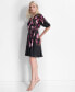 Women's Floral Tie-Waist Balloon-Sleeve Dress