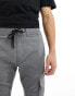 Bershka cargo contrast pocket detail in grey