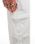 Brave Soul towelling cargo shorts in off white