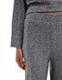 Miss Selfridge wide leg rib lounge trouser co-ord in grey