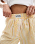 ASOS Weekend Collective boxer short in yellow stripe