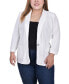 Plus Size 3/4 Sleeve Scuba Crepe Blazer