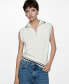 Women's Zipper Detail Knitted Vest