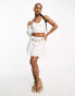 Pimkie cross back detail crop top in white