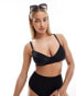 ASOS DESIGN Maya Fuller Bust mix and match underwired longline bikini top in black