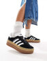 adidas Originals Gazelle Bold trainers in black and white