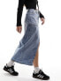 Calvin Klein Jeans ultility denim maxi skirt in light wash