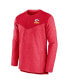 Men's Red Kansas City Chiefs Sideline Lockup Performance Quarter-zip Jacket