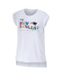 Women's White New England Patriots Greetings From Muscle T-shirt