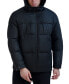 Men's Hooded Puffer with Elongated Zipper Pockets