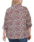 Plus Size Cotton Printed Utility Shirt