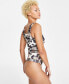 Women's Printed Twisted-Strap Bodysuit, Created for Macy's