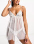 ASOS DESIGN Lorna bridal premium embroidered chemise in white