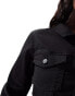 ONLY Curve denim jacket in black