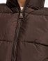 New Look boxy gilet in dark brown