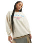 Daisy Street relaxed fleece sweatshirt with Brooklyn embroidery