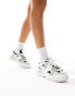 SEQWL chunky trainers in silver with black details