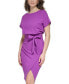 Blouson Wrap Dress