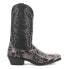 Laredo Monty Snake Print Pointed Toe Cowboy Mens Black Casual Boots 68067