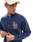 Levi's varsity monogram sweat bomber jacket in navy